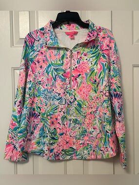 Lilly Pulitzer UPF 50+ Skipper Popover Lilly's Favorite Things Size Medium